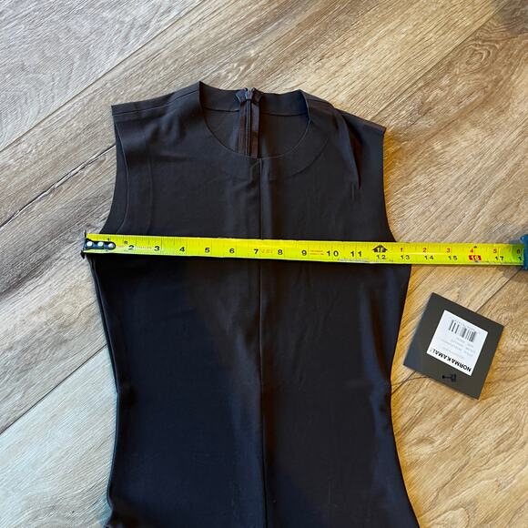 NORMA KAMALI Women's Sleeveless Catsuit With Footsie Size XXS/32 In Chocolate - Picture 7 of 15